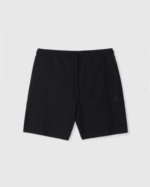 Short Psycho Bunny Stanford Light Pique Sweatshort Noir Homme | LHN-47676950